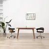 Image de vidaXL Chaise pivotante à manger Noir Bois courbé et similicuir