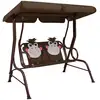 Image de vidaXL Balancelle pour enfants Marron 115x75x110 cm Tissu