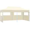 Image de vidaXL Tente de réception pliable avec 4 parois 3x6 m Acier Crème