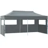 Image de vidaXL Tente de réception pliable avec 4 parois 3x6 m Acier Anthracite