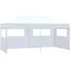 Image de vidaXL Tente de réception pliable avec 4 parois 3x6 m Acier Blanc