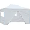 Image de vidaXL Tente pliable de réception avec 4 parois 3 x 4,5 m Blanc