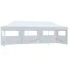 Image de vidaXL Tente de réception escamotable pliable avec 5 parois 3x9m Blanc