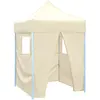 Image de vidaXL Tente de réception pliable avec 4 parois 2x2 m Acier Crème