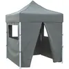 Image de vidaXL Tente de réception pliable avec 4 parois 2x2 m Acier Anthracite