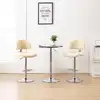 Image de vidaXL Tabourets de bar lot de 2 crème similicuir