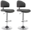 Image de vidaXL Lot de 2 Tabourets de Bar, Chaise de Pub, Siège de Bistrot, Meuble de Salle à Manger Cuisine Salon Maison Intérieur, Gris Similicuir