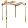 Image de vidaXL Pergola Support pour Plantes Grimpantes Rosiers Patio Extérieur Arrière-Cour Robuste Durable Résistant Bambou 170x170x220 cm