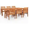 Image de vidaXL Ensemble à Manger d'extérieur 7 pcs et Coussins Acacia Solide