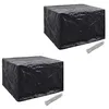 Image de vidaXL 2x Housses de Salon de Jardin Housse de Meubles d'Extérieur Banc Table Chaise Longue Imperméable Patio Terrasse Résine Tressée 8 Oeillets 113x113cm