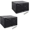 Image de vidaXL Housses de salon de jardin 2 pcs Rotin 8 oeillets 113x113 cm
