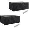Image de vidaXL Housses de salon de jardin 2 pcs Rotin 10 oeillets 229 x 113 cm