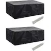 Image de vidaXL Housses de salon de jardin 2 pcs 8 oeillets 200x160x70 cm