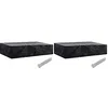 Image de vidaXL Housses de Chaise de Jardin 2 pcs, Housse de Meubles d'Extérieur, Housse de Banc Table Chaise Longue Patio Terrasse 8 Oeillets