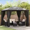 Image de vidaXL Tonnelle avec rideaux 300x300x265 cm Anthracite