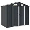 Image de vidaXL Abri de jardin Anthracite 205x129x183 cm Acier galvanisé