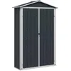 Image de vidaXL Abri de Jardin Anthracite 116x45x175 cm Acier galvanisé