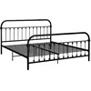 Image de vidaXL Cadre de lit sans Matelas avec tête de lit Noir 180x200 cm