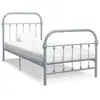 Image de vidaXL Cadre de lit sans matelas gris métal 90x200 cm