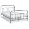 Image de vidaXL Cadre de lit sans matelas gris métal 120x200 cm