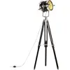 Image de vidaXL Lampadaire à trépied Noir Bois de manguier massif 171 cm