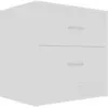 Image de vidaXL Table de Chevet, Armoire de Lit, Table de Nuit, Meuble de Chambre à Coucher Maison Intérieur, Moderne, Blanc Bois d’Ingénierie