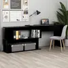 Image de vidaXL Bureau d'angle Noir 200x50x76 cm Bois d’ingénierie