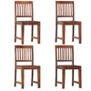 Image de vidaXL 4X Bois Solide de Manguier Chaises de Salle à Manger Chaises à Dîner Chaises de Repas Chaises à Manger Chaises de Cuisine Intérieur Maison