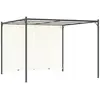 Image de vidaXL Pergola avec toit réglable Crème Blanc 3x3 m Acier