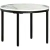 Image de vidaXL Table basse Blanc et noir Ø50 cm Marbre solide véritable