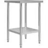 Image de vidaXL Table de travail de cuisine 60x60x85 cm Acier inoxydable