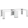 Image de vidaXL Socle Double pour Lave-Linge et Sèche-Linge Support de Machine à Laver Base de Machine à Sécher Support de Sèche-Linge Pied Caoutchouté Blanc