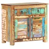 Image de vidaXL Buffet Table Console Armoire Latérale Dressoir Meuble de Rangement avec 2 Portes et 2 Tiroirs Maison 70x35x65 cm Bois de Récupération Massif
