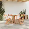 Image de vidaXL Table pliable de jardin papillon 120x70x75 cm Bois teck solide