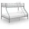 Image de vidaXL Cadre de lit superposé sans matelas gris 140x200 cm/90x200 cm