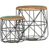 Image de vidaXL Tables basses 2 pcs Bois de récupération massif