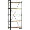 Image de vidaXL Bibliothèque 5 niveaux 90x30x180 cm Bois solide de récupération