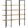 Image de vidaXL Bibliothèque à 4 niveaux 160x35x160 cm Bois de manguier massif
