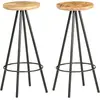 Image de vidaXL Tabourets de bar lot de 2 bois de manguier brut