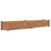 Image de vidaXL Lit surélevé 200x30x25 cm Bois de teck solide