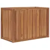 Image de vidaXL Lit surélevé 100x50x70 cm Bois de teck solide