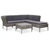 Image de vidaXL Salon de Jardin 6 pcs avec Coussins résine tressée Gris