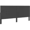 Image de vidaXL Tête de lit touffetée Gris foncé Tissu 200x200 cm