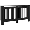 Image de Cache radiateur noir 152x19x81,5 cm MDF