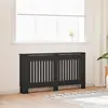 Image de vidaXL Cache-radiateur noir 152x19x81,5 cm MDF