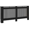 Image de Cache radiateur noir 172x19x81,5 cm MDF