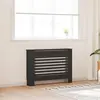 Image de vidaXL Cache-radiateur noir 112x19x81,5 cm MDF