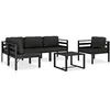 Image de Salon de jardin 6 pcs avec coussins Aluminium Anthracite