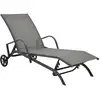 Image de vidaXL Chaise longue Acier et textilène