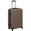 Image de vidaXL Valise Rigide Bagage à roulettes de Voyage Sac de Valise Trolley de Voyage Chariot de Bagage Sangles de Serrage Internes Marron ABS